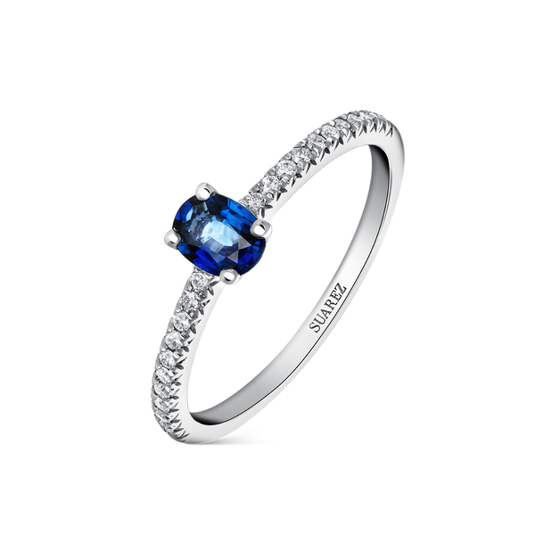 Big Three ring 0,33 carats sapphire, SO17089-Z/A039_V