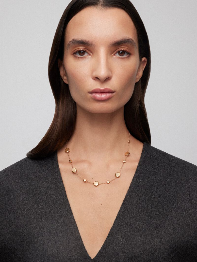 18K rose gold necklace image number 1