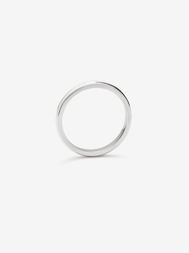 18K 1.55mm White Gold Flat Commitment Ring image number 4
