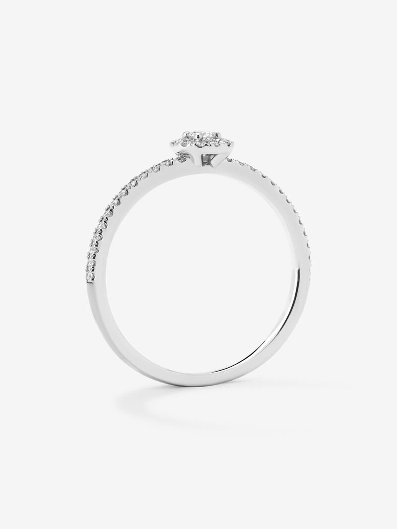 18K white gold ring with 39 brilliant-cut diamonds with a total of 0.16 cts image number 4