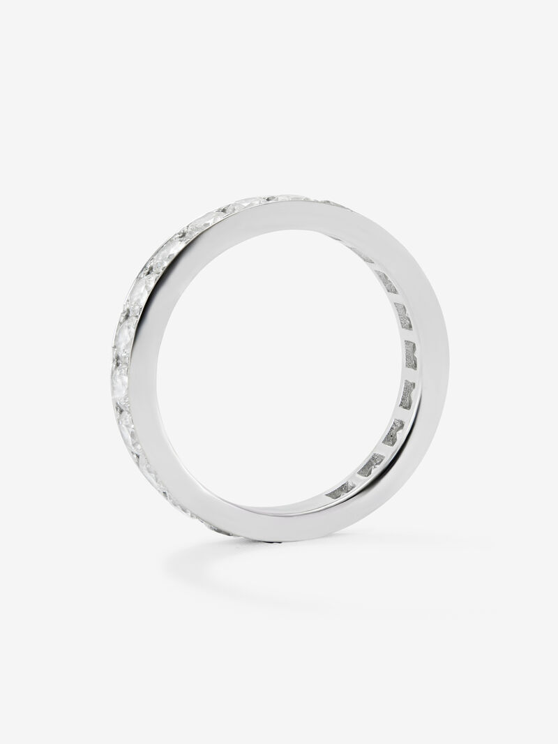 Entire 18K white gold ring with 21 brilliant-cut diamonds with a total of 2.1 cts image number 4