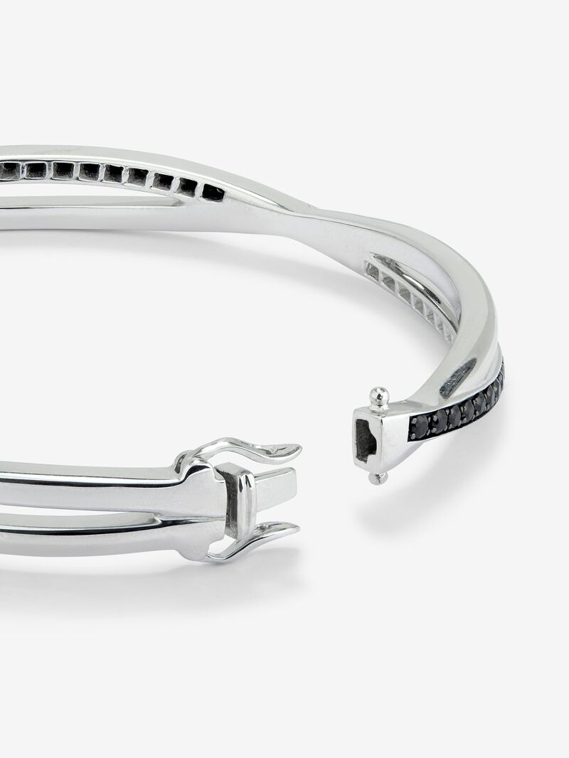 Rigid 925 silver bracelet with 47 brilliant-cut spinels with a total of 1.23 cts image number 4