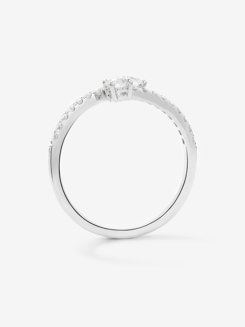 You and Me ring in 18K white gold with 20 brilliant-cut diamonds with a total of 0.49 cts image number 4