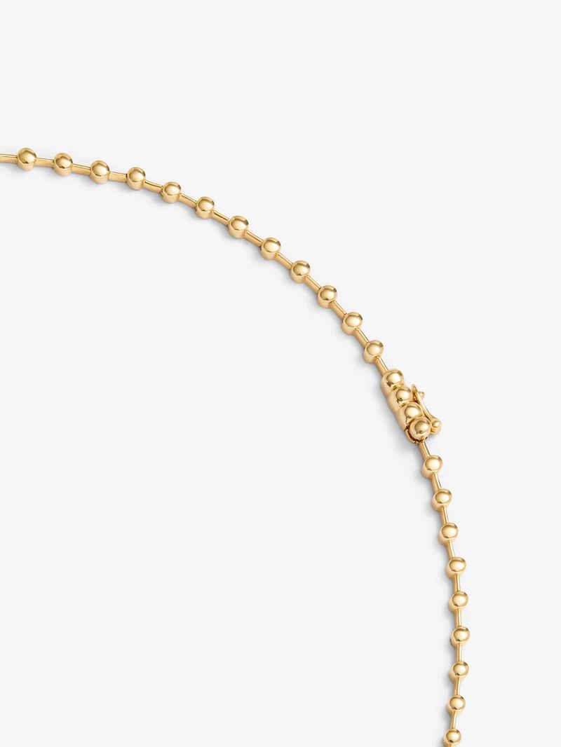 18K yellow gold necklace with 62 brilliant-cut diamonds with a total of 2.61 cts image number 4