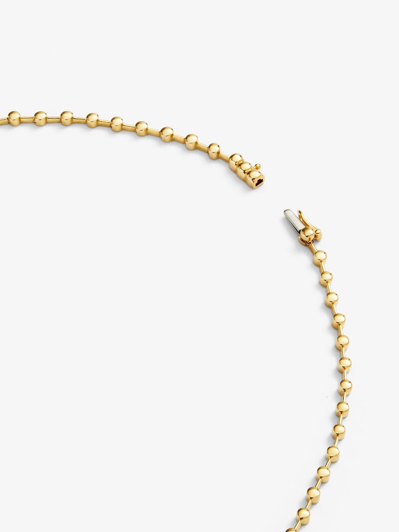 18K yellow gold necklace with 62 brilliant-cut diamonds with a total of 2.61 cts image number 3