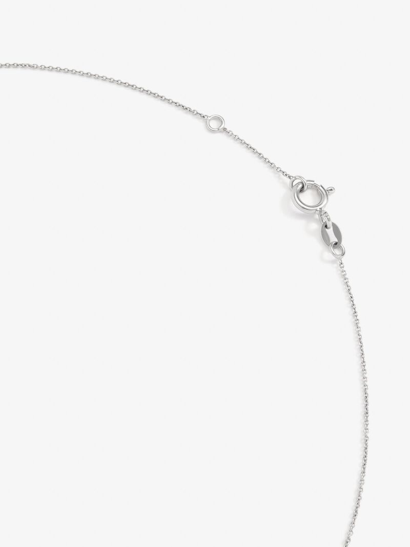 18K white gold pendant with letters and brilliant-cut white diamonds image number 4