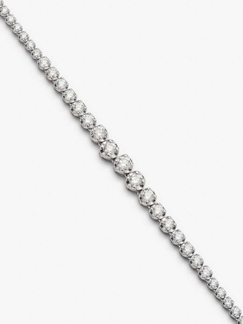 18K white gold rivière necklace with 126 brilliant-cut diamonds with a total of 6.71 cts image number 2