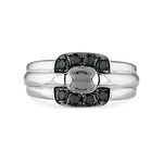 Argento ring 0,35 black spinels, SO20069-AGESP_V