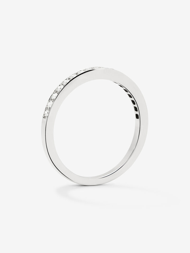 18K White Gold Commitment Alliance ring with diamonds image number 4