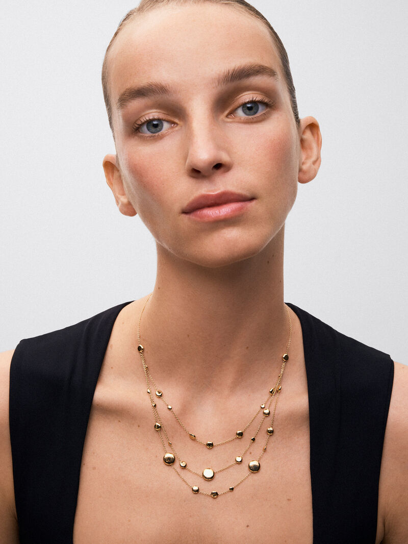 18K Yellow Gold Triple Necklace image number 1