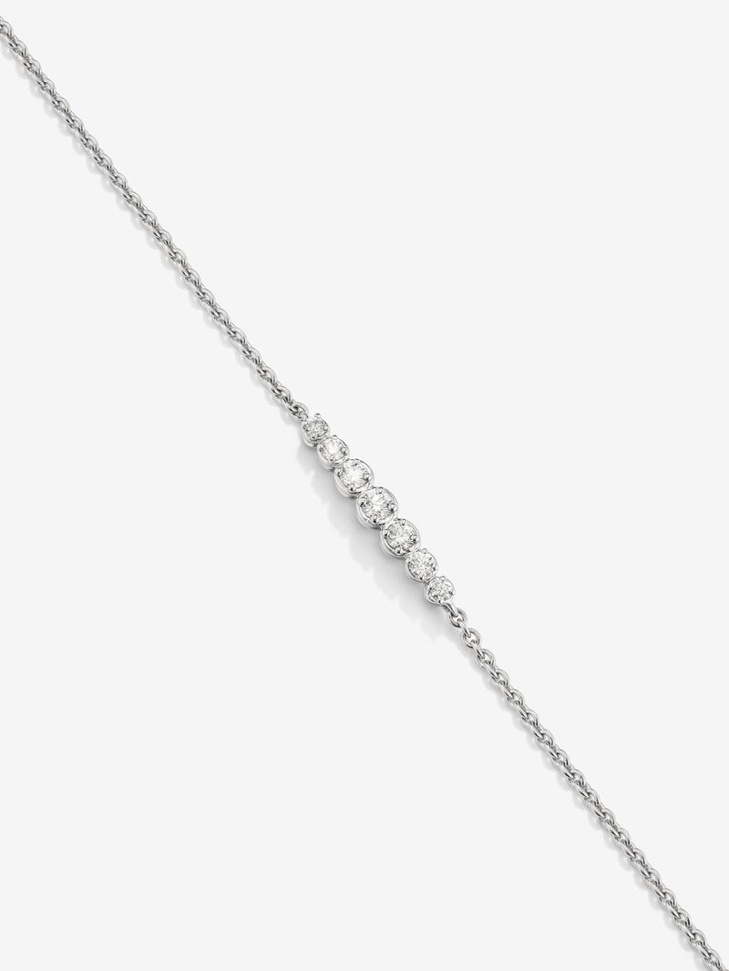 18K White Gold Diamond Chain Bracelet image number 2