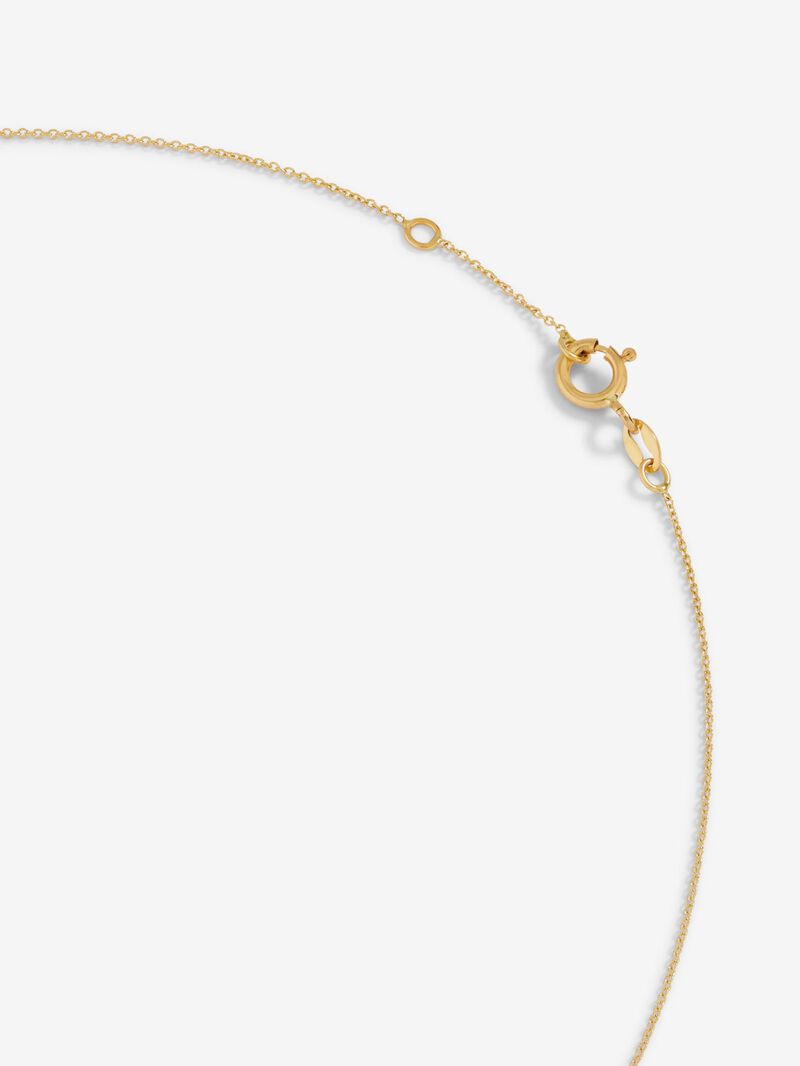 18K yellow gold pendant with large cross and 0.01 ct brilliant cut diamond image number 4