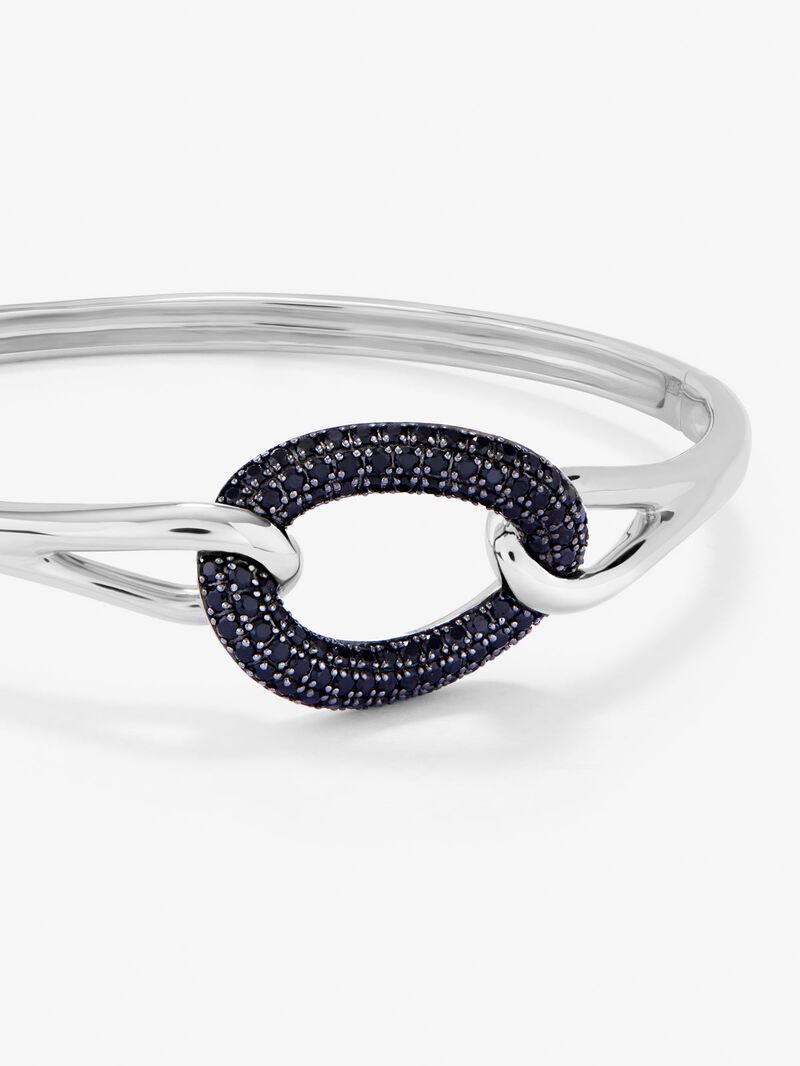 Rigid bracelet with 925 silver knot with spinels image number 2