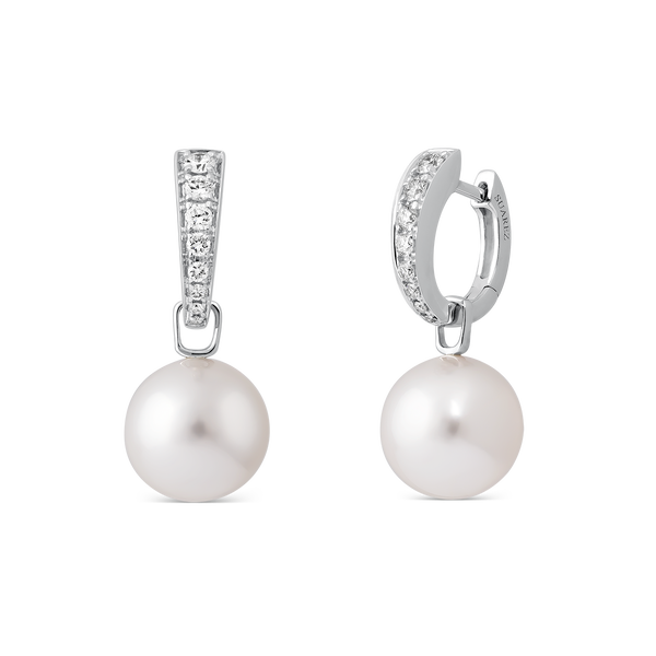 Pearls earrings, PE16028-OBPAD3,5