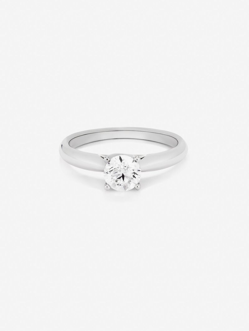 18K White Gold Engagement Solitaire with 0.50 Carat Center Diamond image number 2