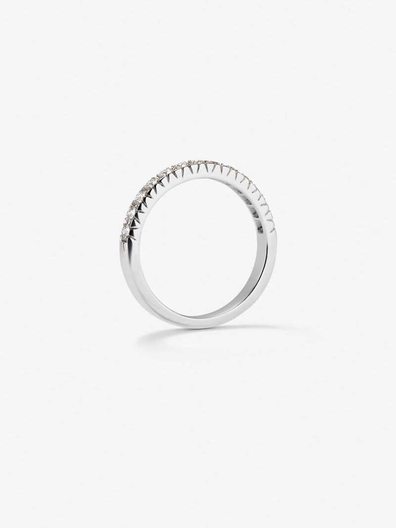 Half ring in 18K white gold with 13 brilliant-cut diamonds with a total of 0.27 cts image number 7