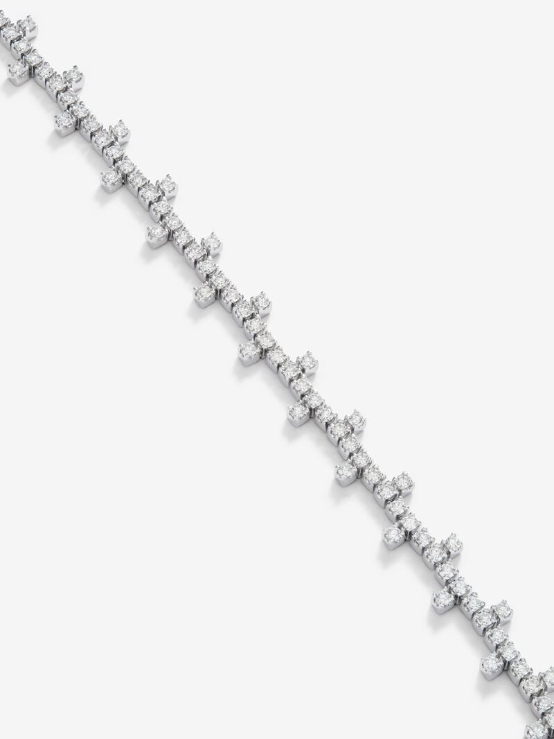 Semi -rigid 18k white gold bracelet and diamond image number 2