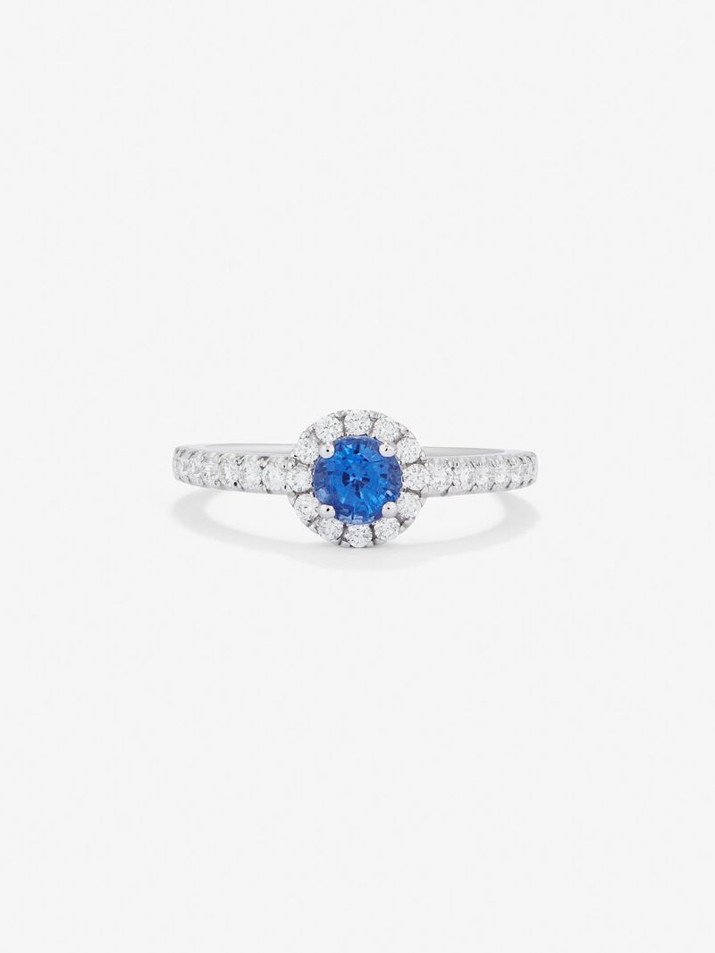 18K white gold ring with 0.41 cts and 0.23 cts diamonds image number 2