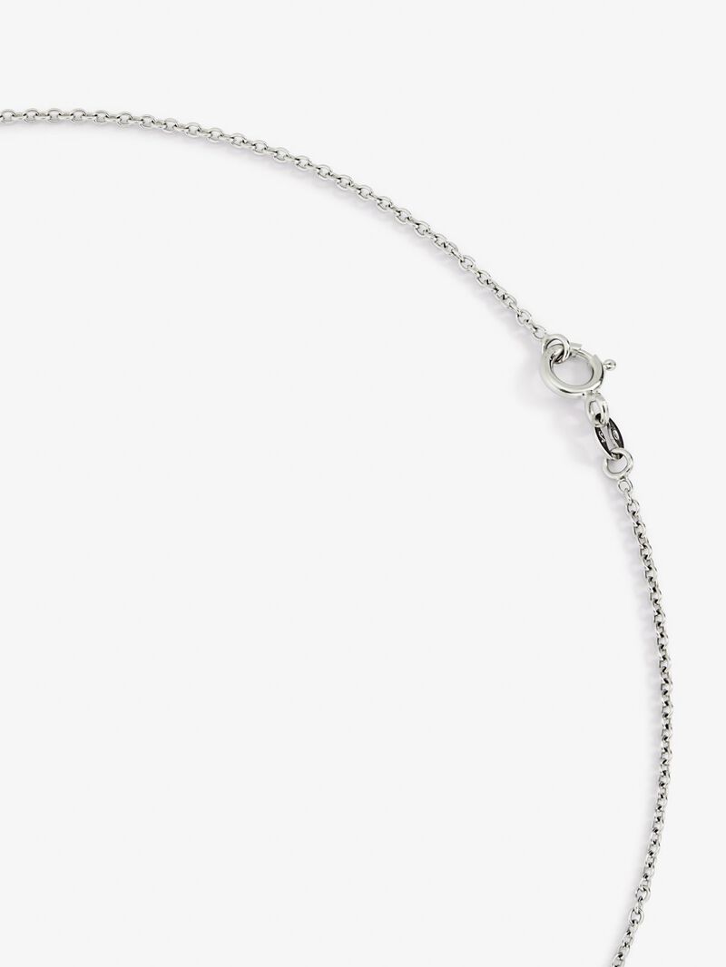 18K white gold pendant chain with topaz image number 4