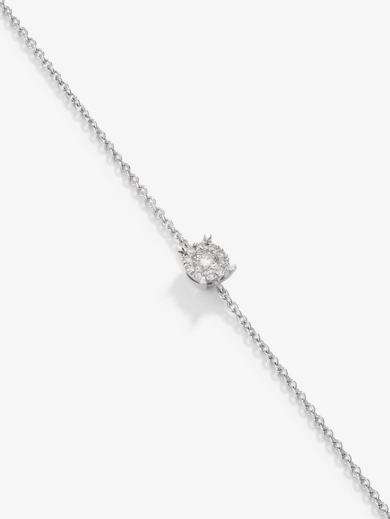 18kt white gold pendant with diamonds image number 2