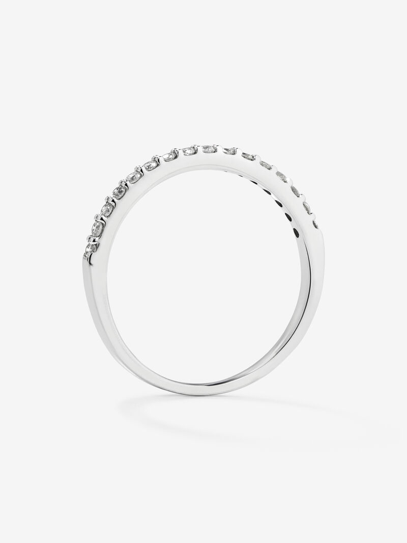 Half ring in 18K white gold with 16 brilliant-cut diamonds with a total of 0.2 cts image number 4