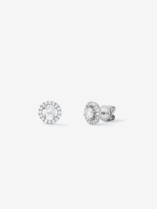 Pendientes de Grace de Oro blanco con diamante, PE7031-IGD025/EVVS1_V