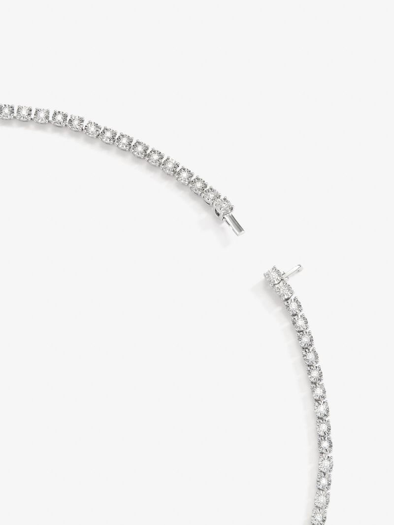 Gargantilla Riviere Collar of 18k White Gold with Diamonds image number 4