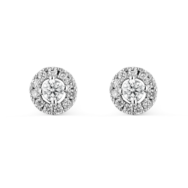 Pendientes de Cosette de Oro blanco con diamante, PE19129-OBD
