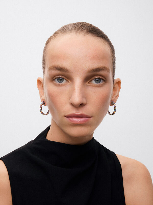 Pop Art earrings, PE22031-AGMULT_V