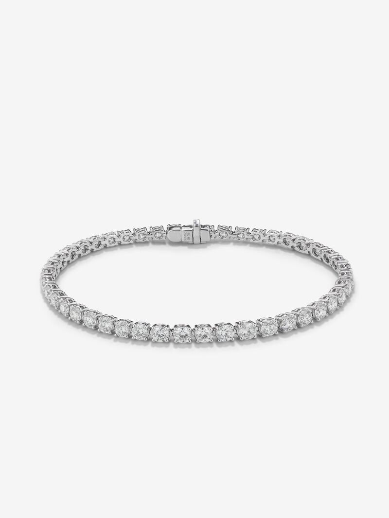 18K White Gold Riviere Diamond Bracelet image number 0