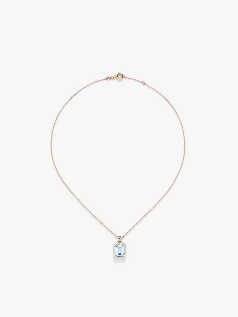 18K yellow gold pendant chain with topaz image number 0