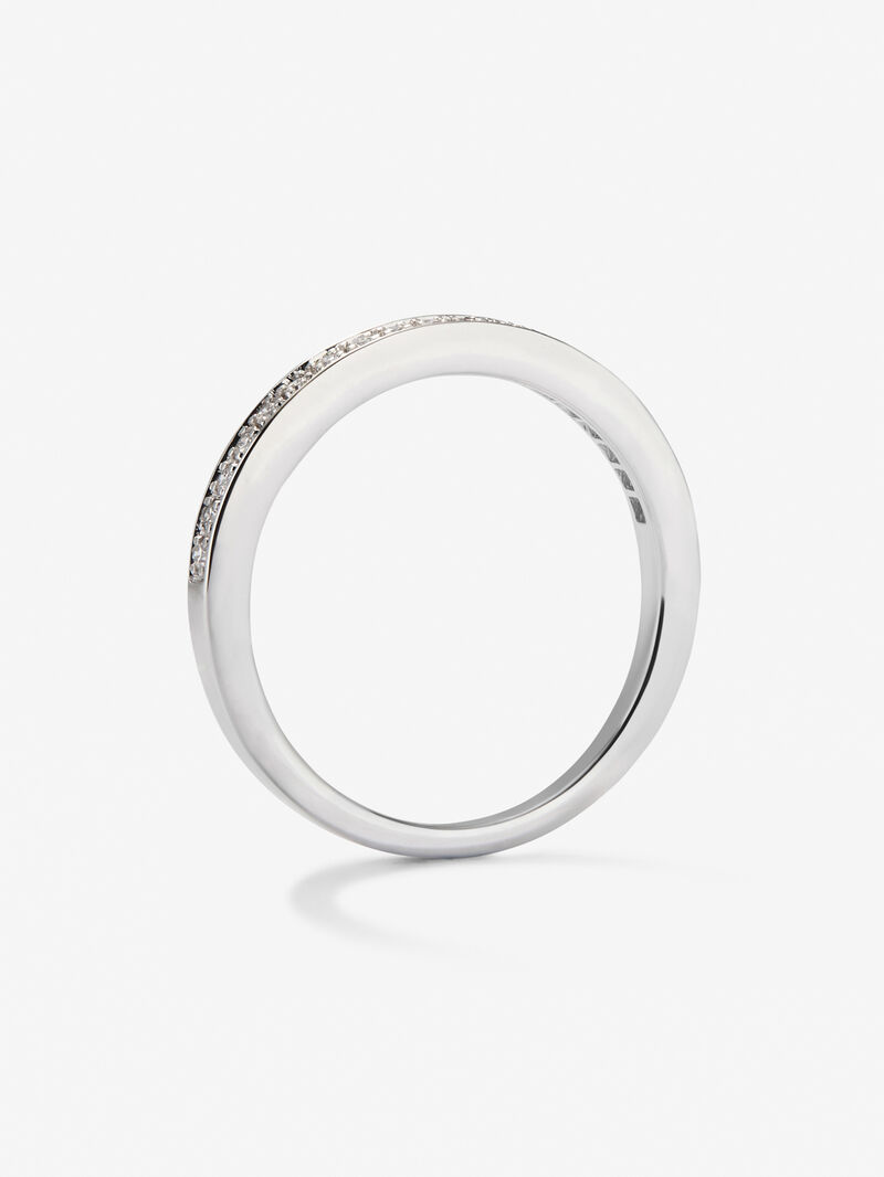 Half ring in 18K white gold with 19 brilliant-cut diamonds with a total of 0.1 cts image number 4