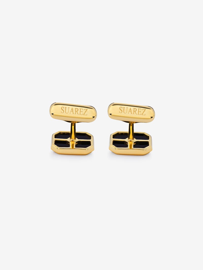 18k yellow gold cufflinks with 3.25 cts and 0.12 cts white diamonds image number 2