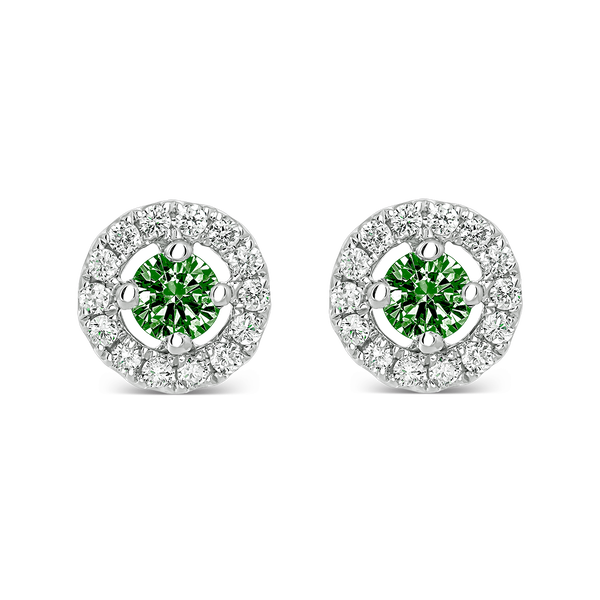 Big Three earrings 0,25 carats green emeralds, PE7031-E/A004_V
