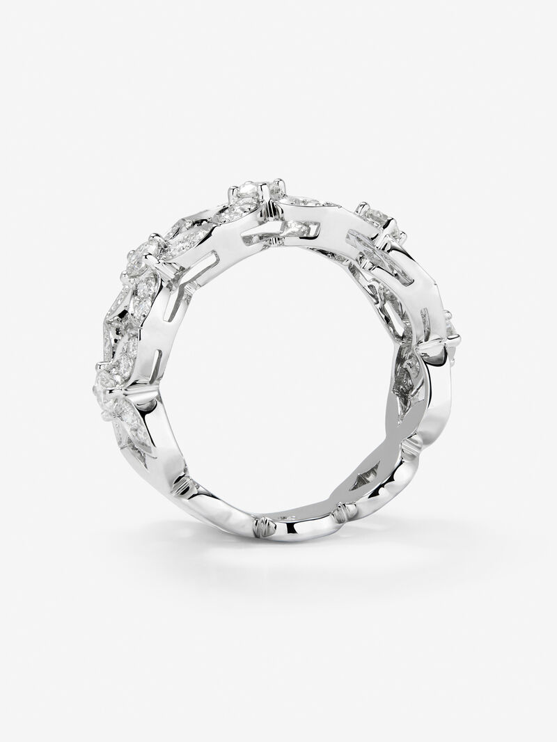 18K white gold ring with 31 brilliant-cut diamonds with a total of 0.34 cts image number 4