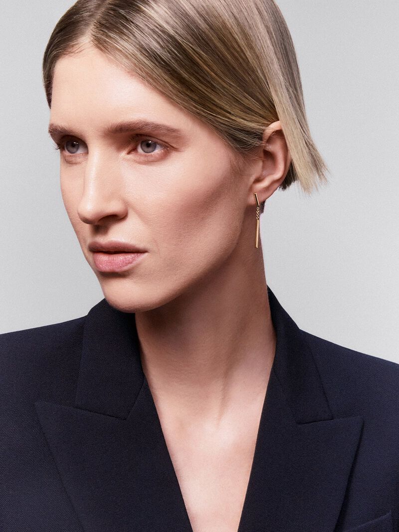 18K rose gold earrings image number 0