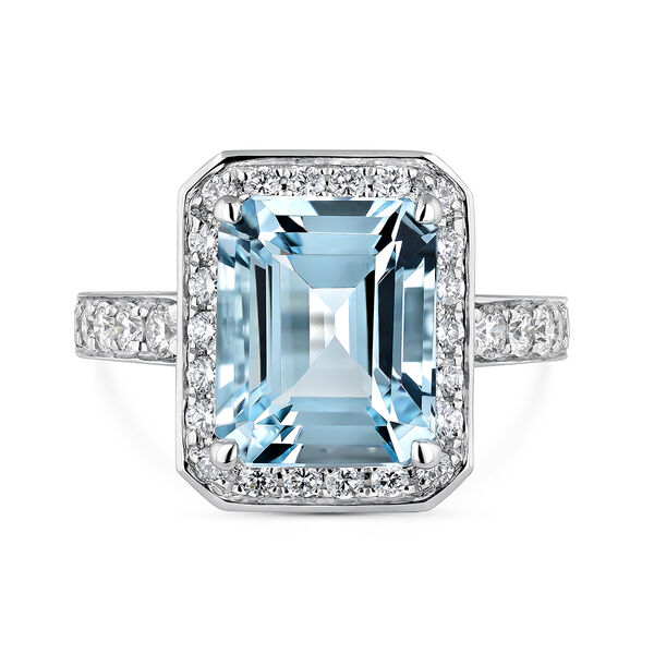 Veris ring aguamarine and diamonds, SO19052-AG/A002_V
