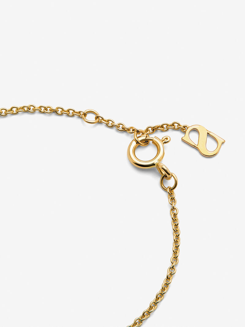18K yellow gold bracelet with 11 brilliant-cut diamonds with a total of 0.16 cts image number 4