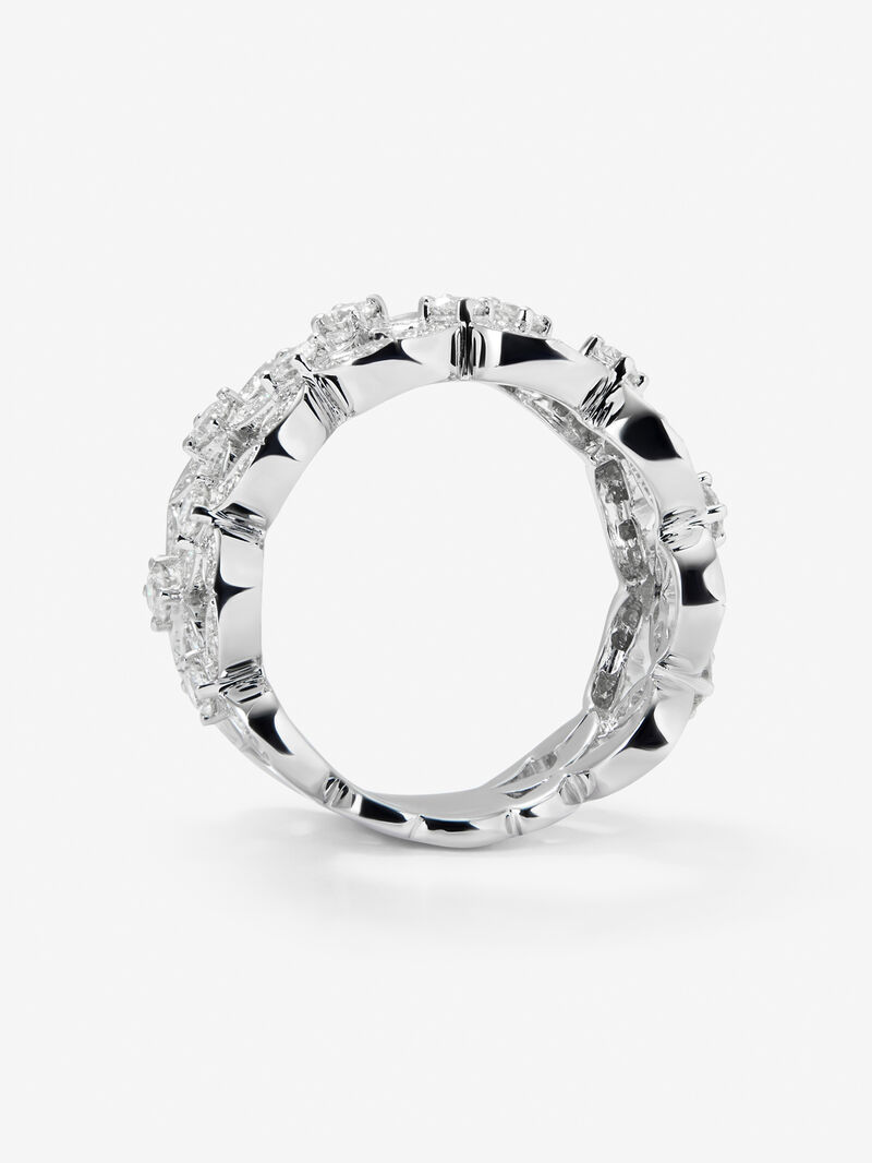 18K white gold ring with 97 brilliant-cut diamonds with a total of 1.14 cts image number 7