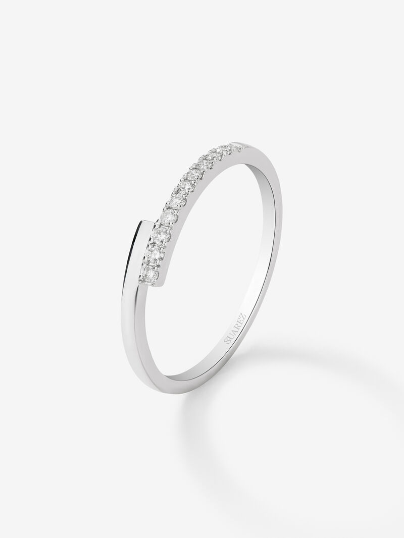 You and me ring in 18K white gold with 11 brilliant-cut diamonds with a total of 0.1 cts image number 0