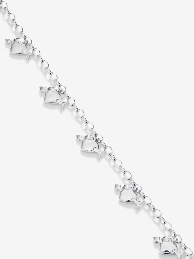 925 silver bracelet with hearts and 7 brilliant-cut diamonds with a total of 0.05 cts image number 2