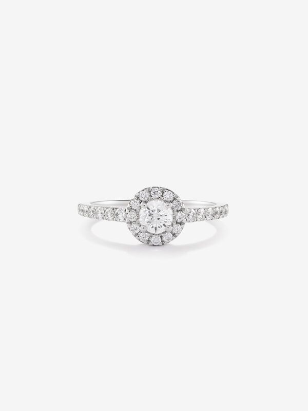 Anillo de Compromiso de Oro blanco con diamante, SL20005-IGD020/FVVS1_V