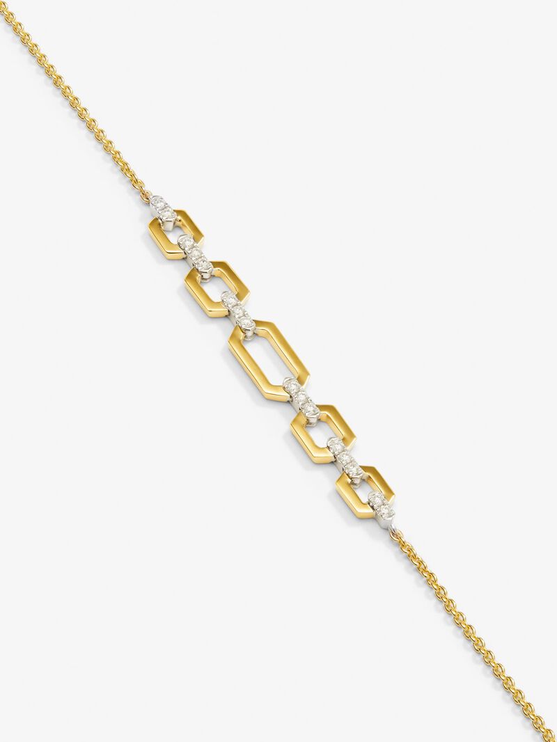 18K white and yellow gold pendant with white diamonds of 0.11 cts image number 2
