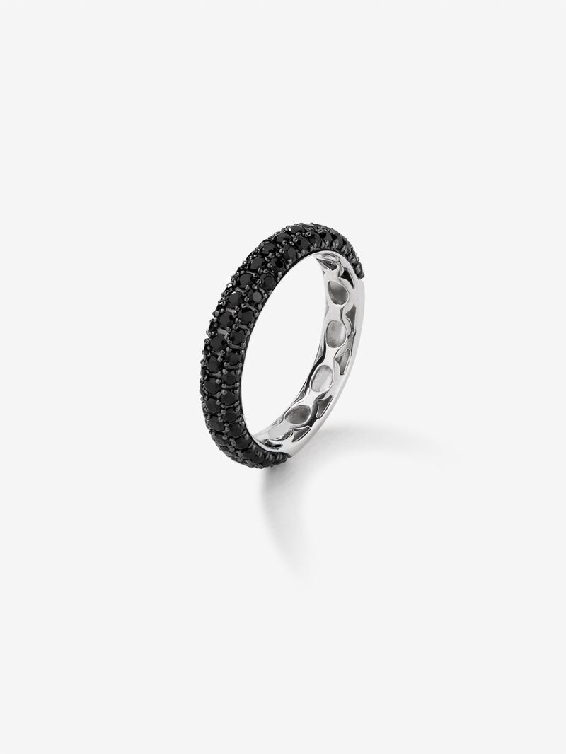925 Silver Band Ring with Spinel Stones image number 1