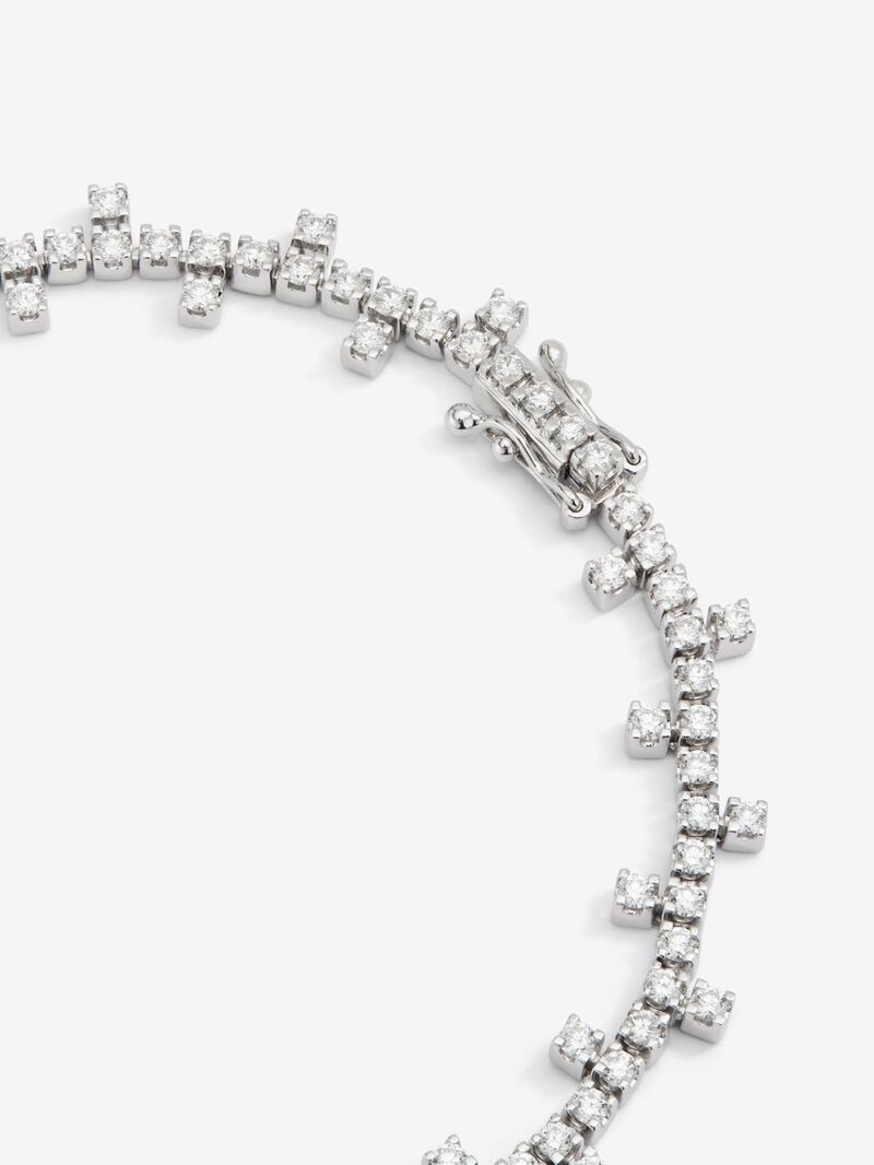 Semi -rigid 18k white gold bracelet and diamond image number 4