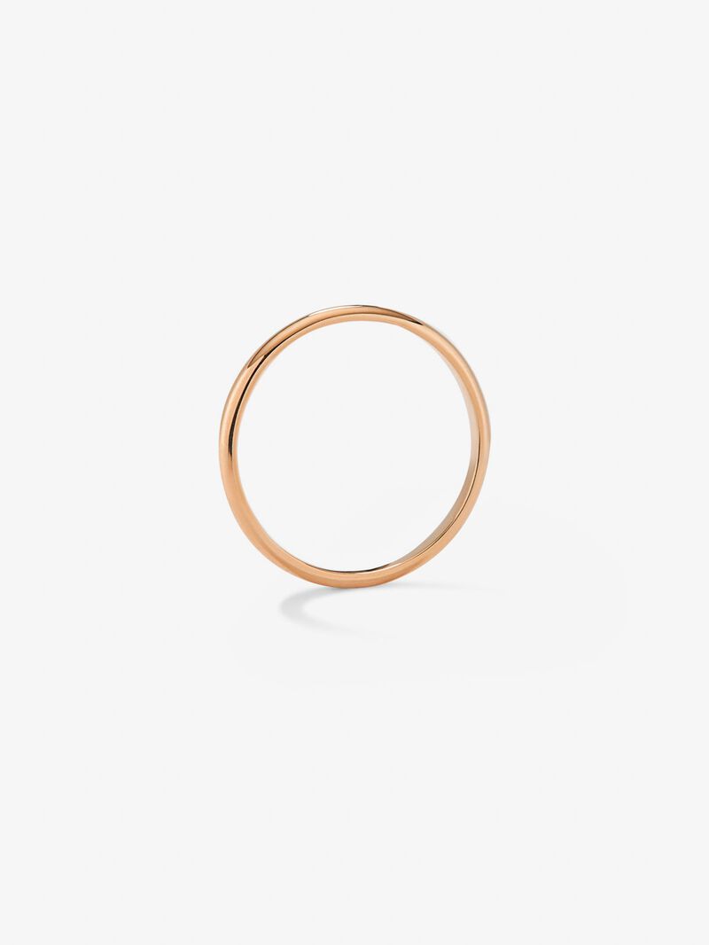 18K 1.05mm pink gold flat compromise ring image number 2