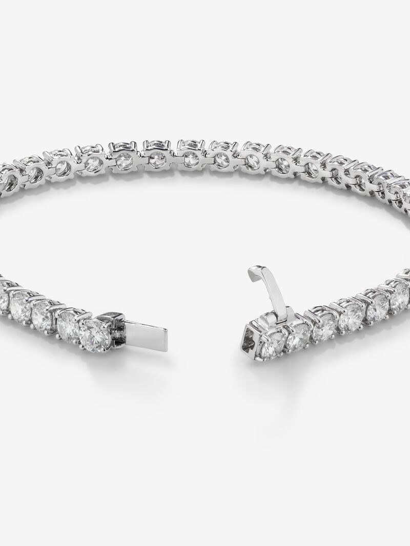 18K White Gold Riviere Diamond Bracelet image number 4