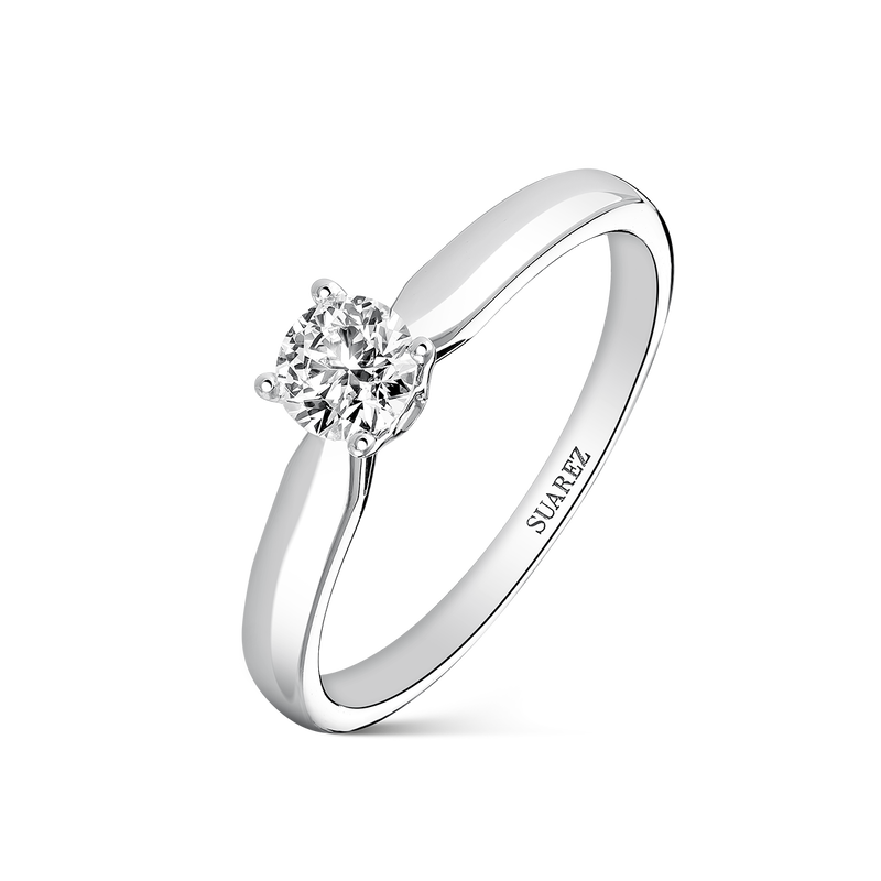 Anillo de Compromiso de Oro blanco con diamante, SL17004-00D030/DVVS1_V