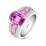 Big Three ring with 3,83 carats pink sapphire, SO19190-ZR/A001_V
