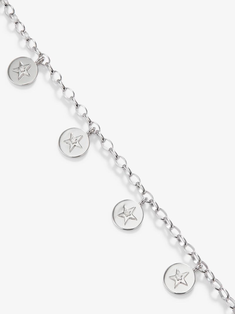Silver bracelet with diamonds image number 2